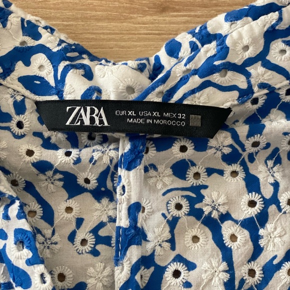 ZARA EYELET PRINTED MIDI DRESS XL - Picture 8 of 11